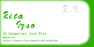 rita izso business card