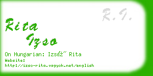 rita izso business card